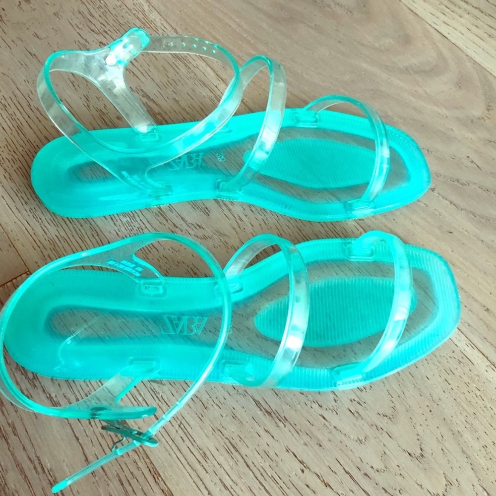 Zara rubber flat sandals